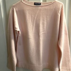 Pink long sleeve cashmere sweater